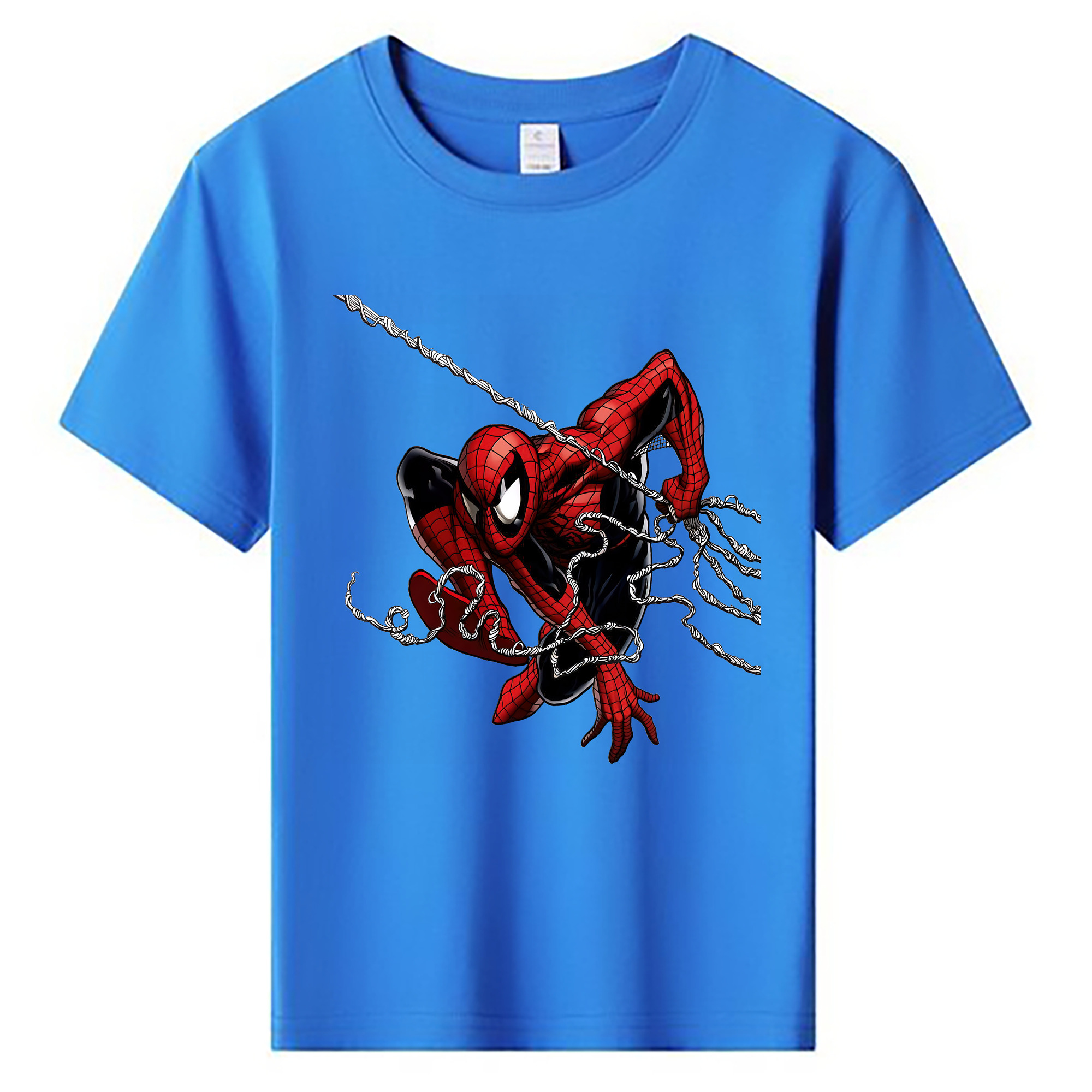 （画像用） Spider Man スパイダーマン 綿100％キッズTシャツ（フロントプリント）